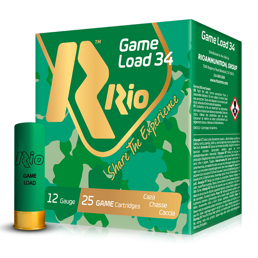 Cartuchos de caza RIO Game Load 34 Calibre 12