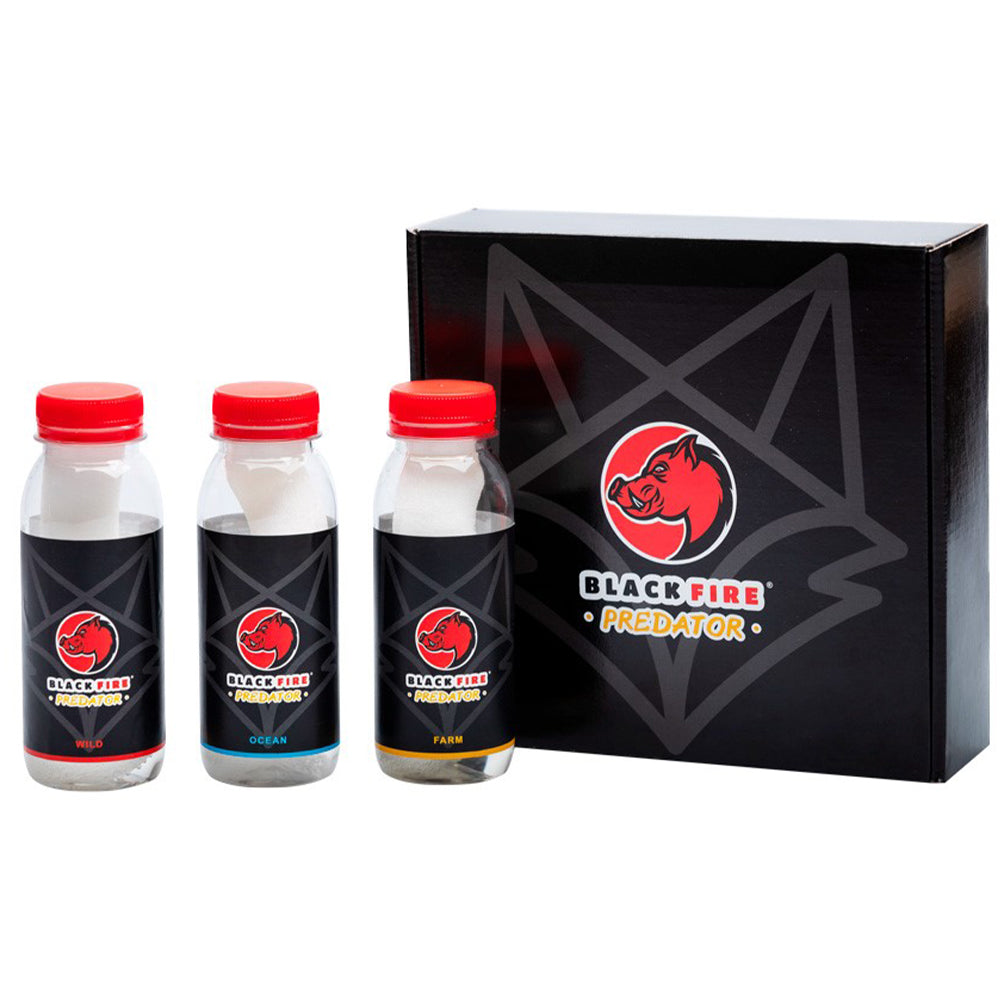 Atrayente Pack 3 Botellas Black Fire  Predator 80 Gr