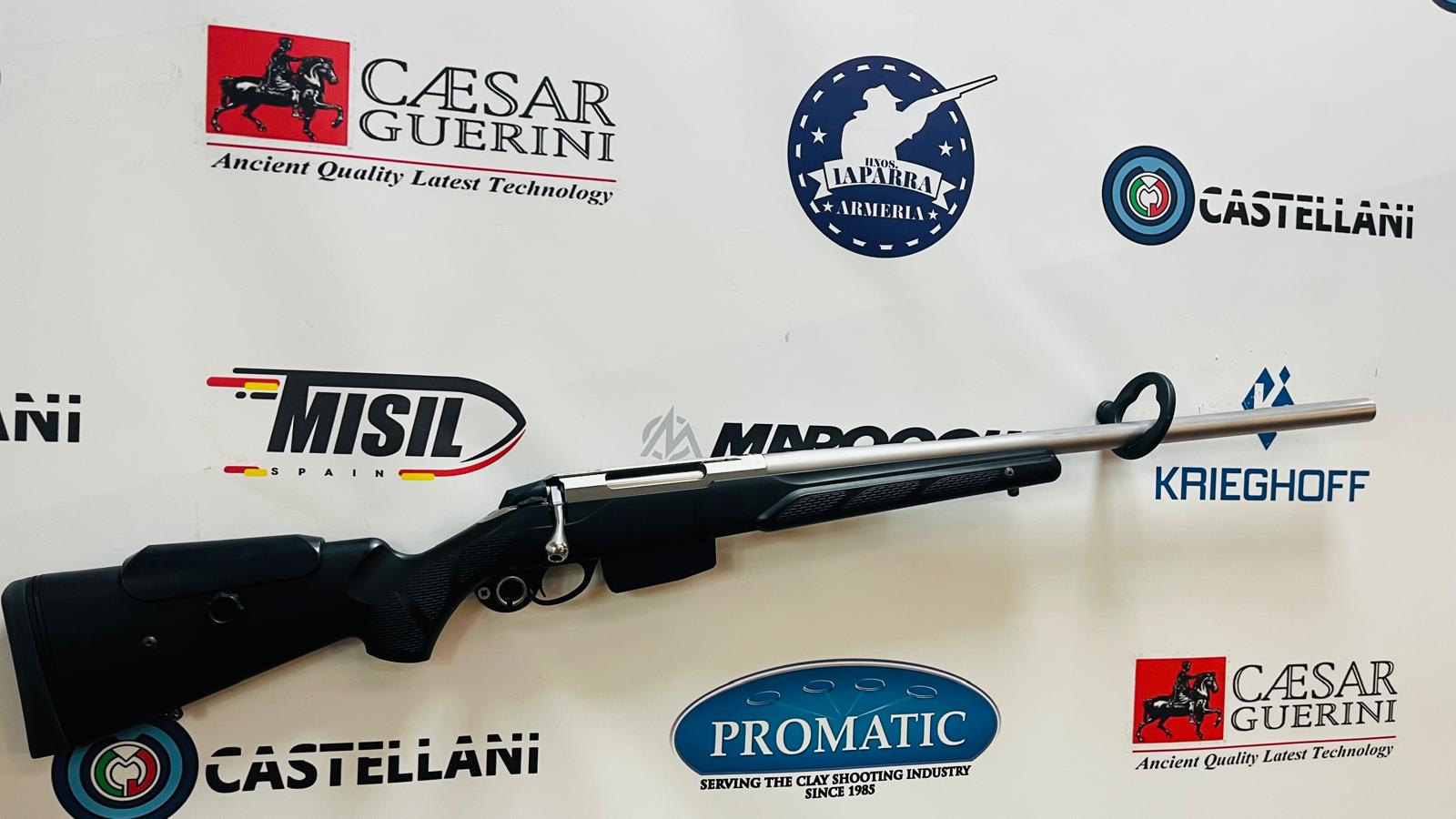 Rifle Tikka T3X Varmint Stainless C/ 6,5x55 Cañón Semipesado Carrillera Regulable