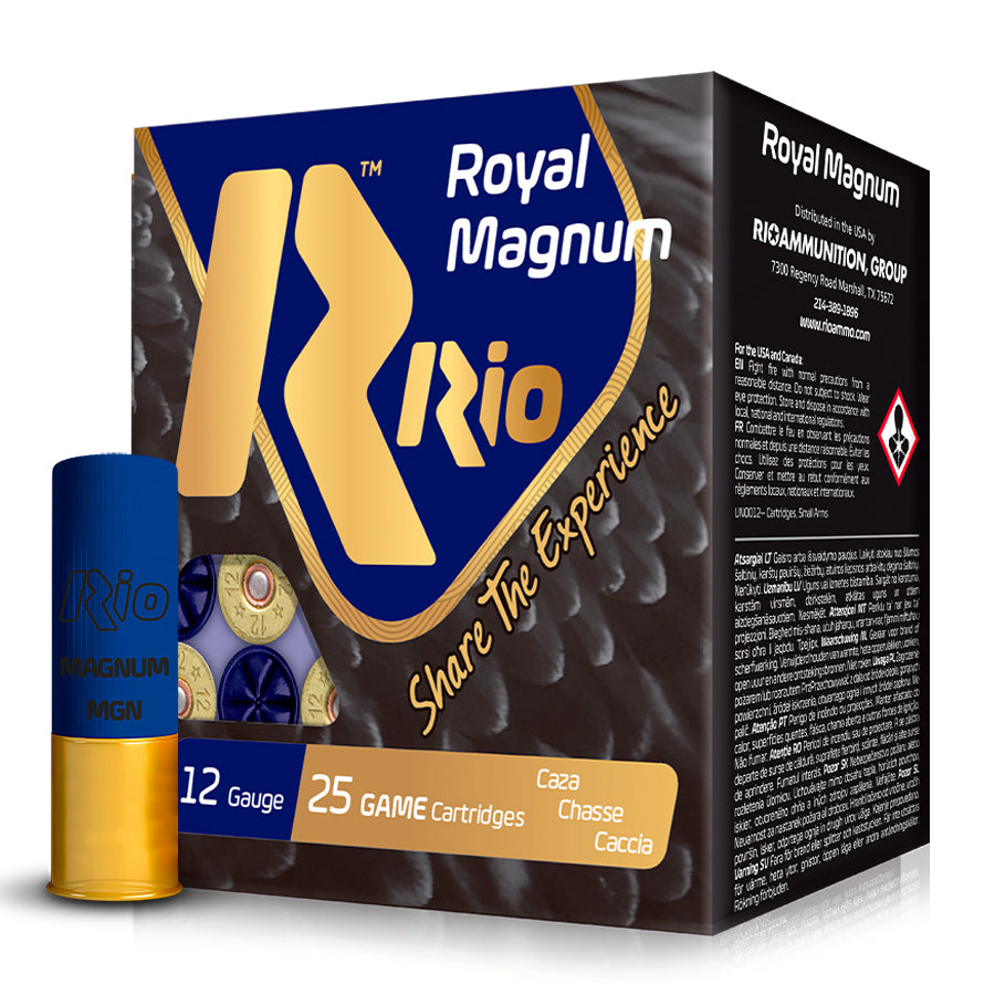 Cartuchos de caza RIO Royal Magnum Calibre 12 - 50 gr